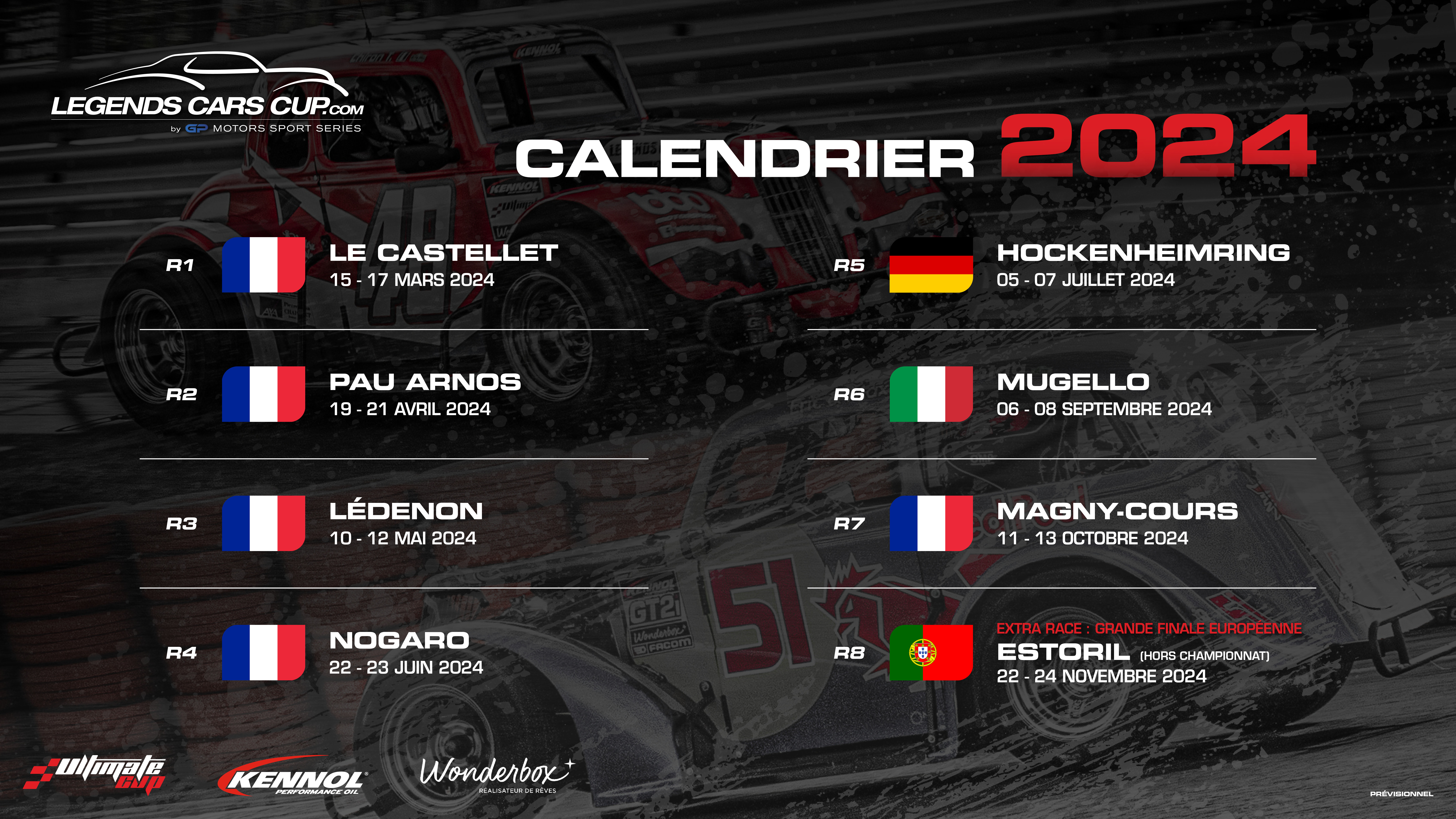 Calendrier 2023 Legends Cars Cup